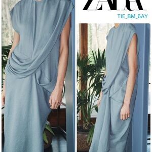 Zara Asymmetrical Blue Women's Dress